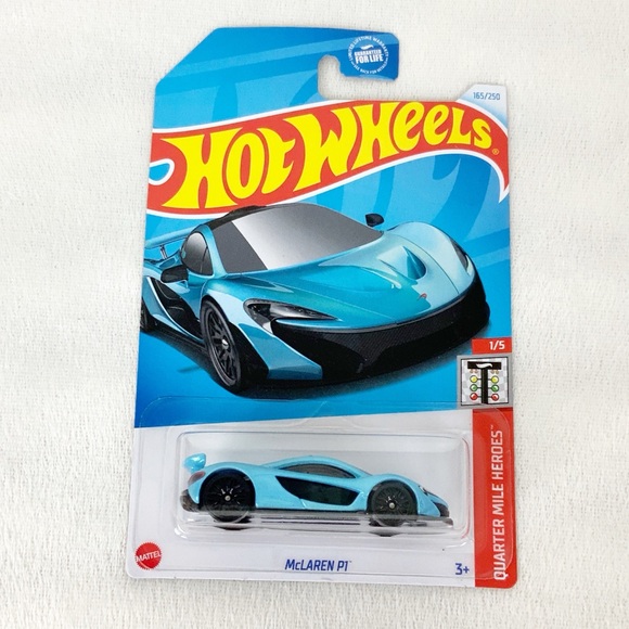 Mattel Other - Hot Wheels McLaren P1 Light Blue 165/250 Quarter Mile Heroes 2021 Mattel
